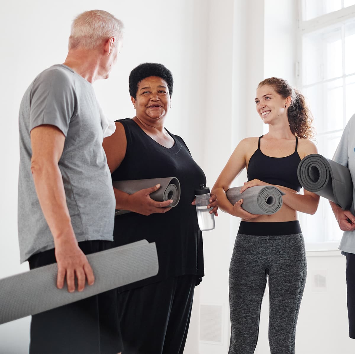 Senior group exercise class