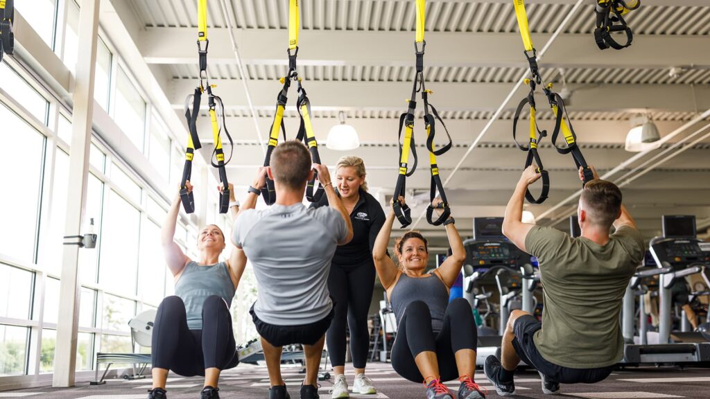 Team does TRX training