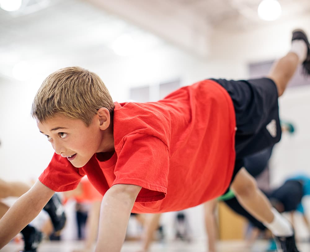 Kids exercise class