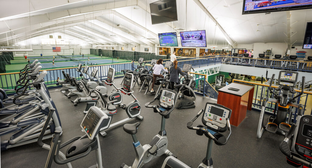 Upper Fitness Center at WAC Lake Country cardio equipment ellipticals stair steppers treadmills