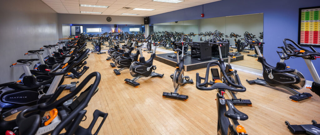 Indoor cycle ride studio for spinning at WAC Lake Country