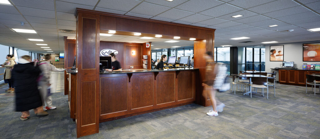 Front desk at the WAC Lake Country