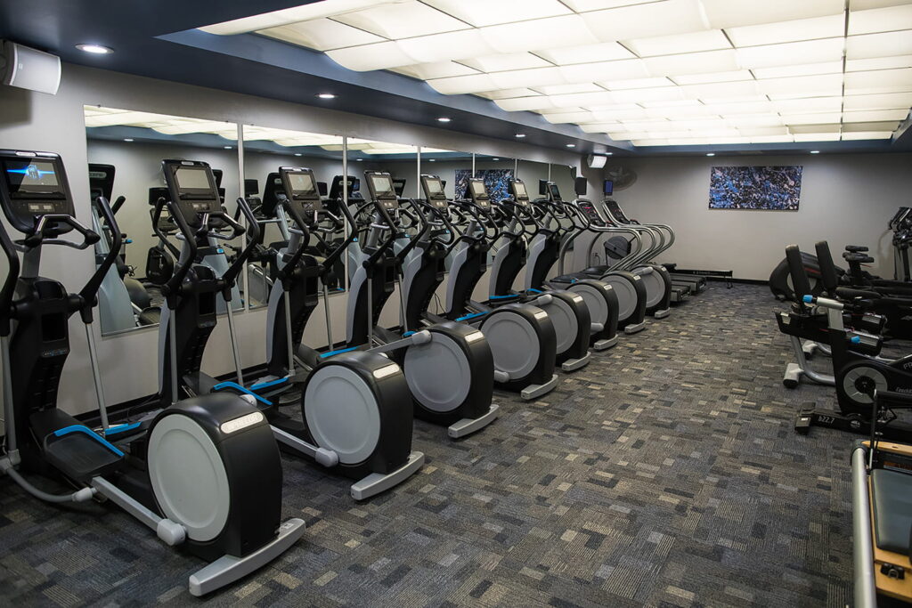 Lower level cardio room