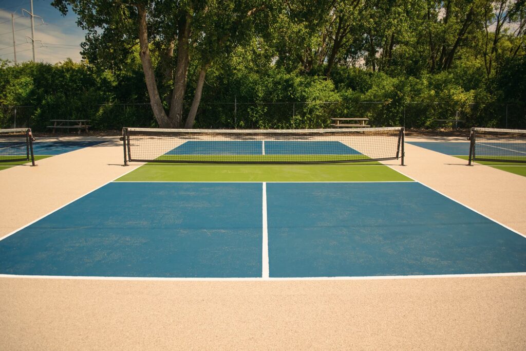 Outdoor pickleball courts