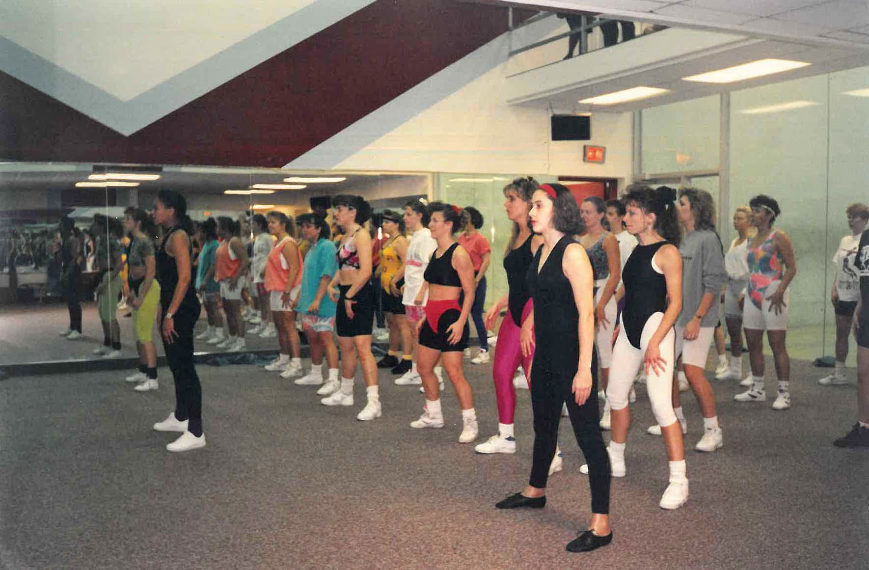 1990s aerobics class